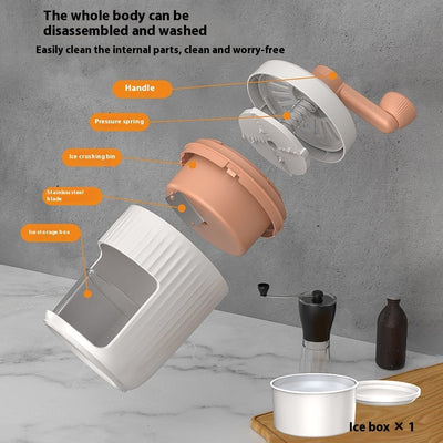 Handbediende ijsschaafmachine, kleine huishoudelijke ijscrusher, handbediende smoothiemachine, hagelijsmachine, keukengadgets Ritchy's Shop