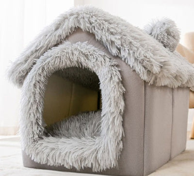 Opvouwbaar hondenhuis, kattenbed, wintervilla, slaapkennel, verwijderbaar nest, warme, afgesloten grot, bank, huisdierbenodigdheden Nexora Store