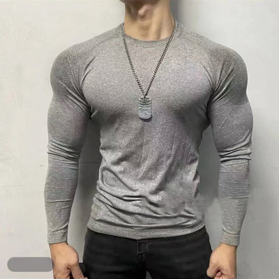 Naadloze lange mouwen rits training fitness outdoor sterke top slim fit Nexora Store