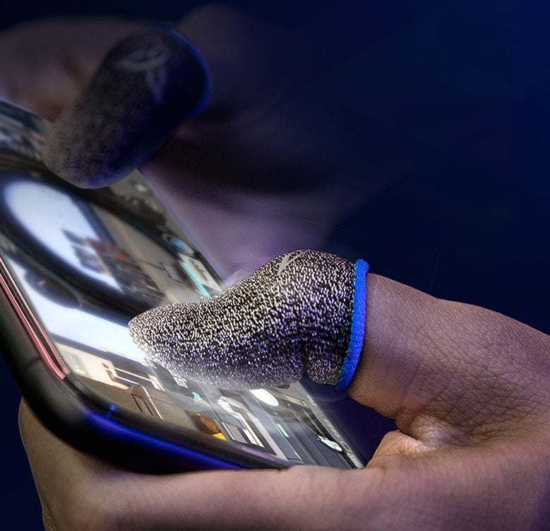 Spel duim mouw anti-zweet ringgesponnen zilvervezelgaren voor betere grip op touchscreen apparaten