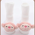 witte babysokjes met schattige roze schaapjes design ademend katoenen kindersokken