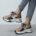 Luipaardprint Sneakers Dames Veterschoenen Wandel- en Hardloopschoenen Sportschoenen Nexora Store