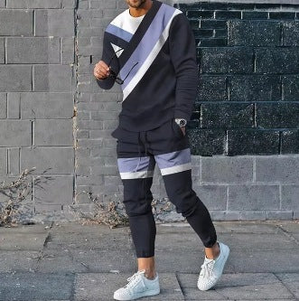 Etnische stijl bedrukte lange mouwen broekpak voor heren Ritchy's Shop