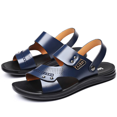 Herenpantoffels van echt leer, slijtvast, antislip en ademend Ritchy's Shop