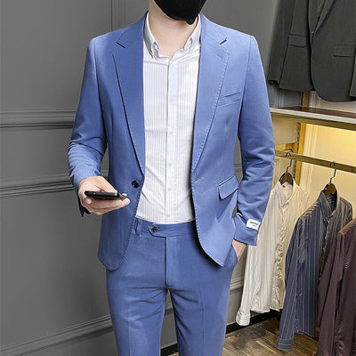 Herenpak in Koreaanse stijl, slim fit, zakelijk pak, casual pak Nexora Store