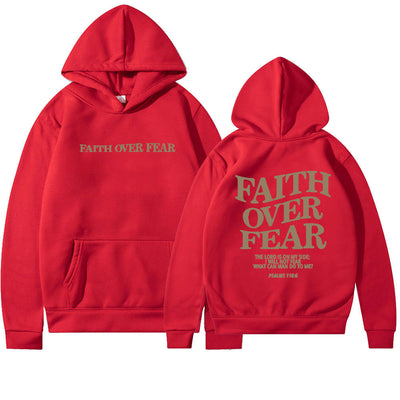 Geloof boven angst Christelijke hoodie Christelijke sweatshirt Jezus hoodie Trendy hoodie Bijbelvers shirt Unisex esthetische kleding Nexora Store
