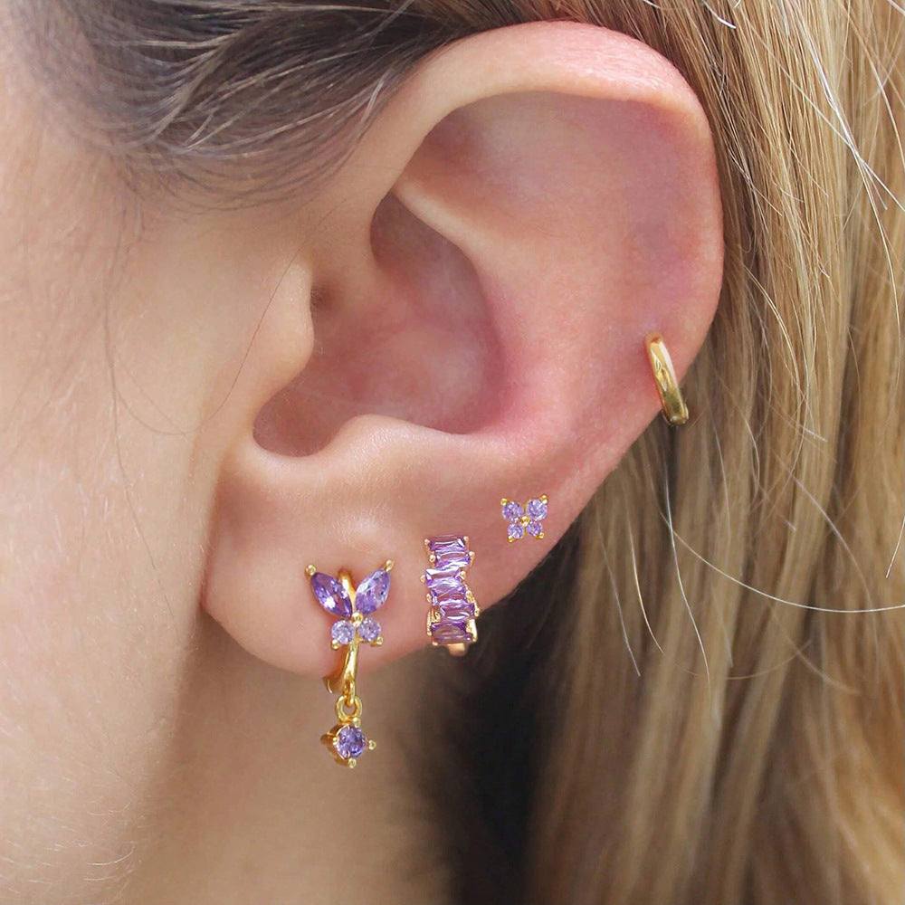 Diamond Butterfly Ear Ring Ear Clip Ear Studs Earring Set Nexora Store
