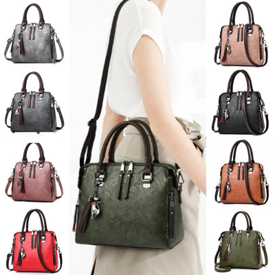 Vintage handtas voor dames, PU-leren tas met kwastjes, modieuze damestas, luxe schoudertas met grote capaciteit Ritchy's Shop