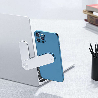 Laptoptelefoonhouder, verstelbare laptopbevestigingsclip aan de zijkant, magnetische laptopmonitorhouder, computerlaptop- en mobiele telefoonstandaard, opvouwbare aluminium uitbreidingsbeugel, tabletclip voor dubbel scherm Nexora Store