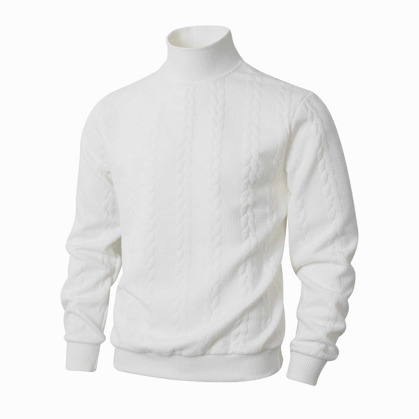 Knitted Solid Color Men's Fashion Jacquard High Collar Warm Sweater Nexora Store