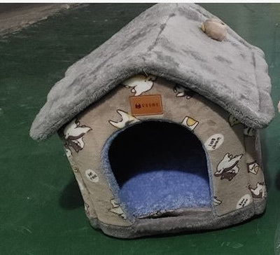 Opvouwbaar hondenhuis, kattenbed, wintervilla, slaapkennel, verwijderbaar nest, warme, afgesloten grot, bank, huisdierbenodigdheden Nexora Store