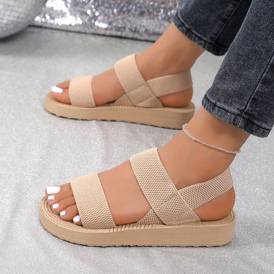 Modieuze platte sleehak strandsandalen voor dames Ritchy's Shop