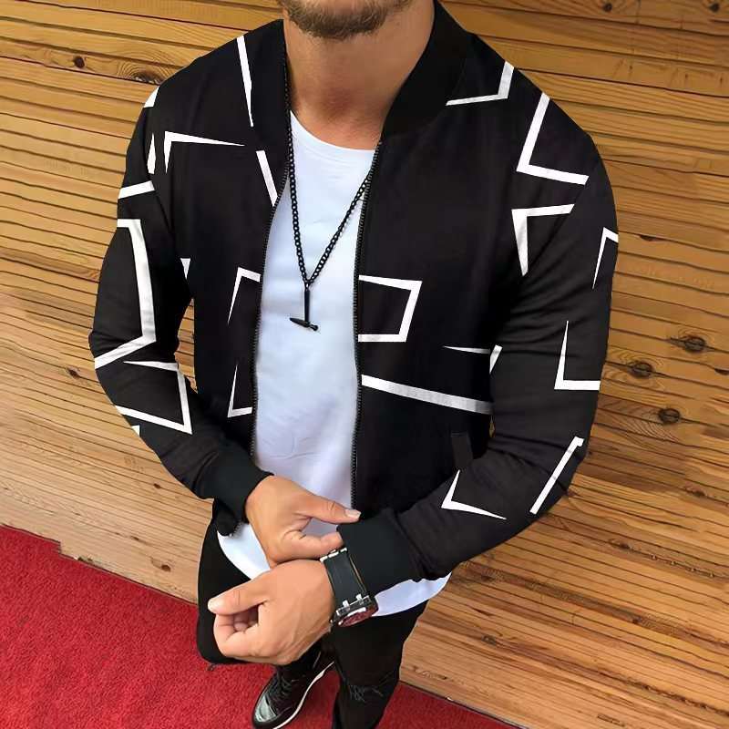 Autum Printed Casual Men's Fallwinter Jacket Coat Nexora Store