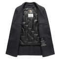Handgemaakte dubbelzijdige wollen goederen, middellange kostuumkraag, ganzendons, uitneembare voering, casual jas Ritchy's Shop