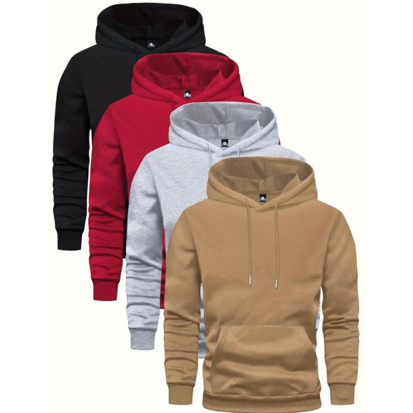 6-delige effen herensweater met lange mouwen en capuchon Nexora Store