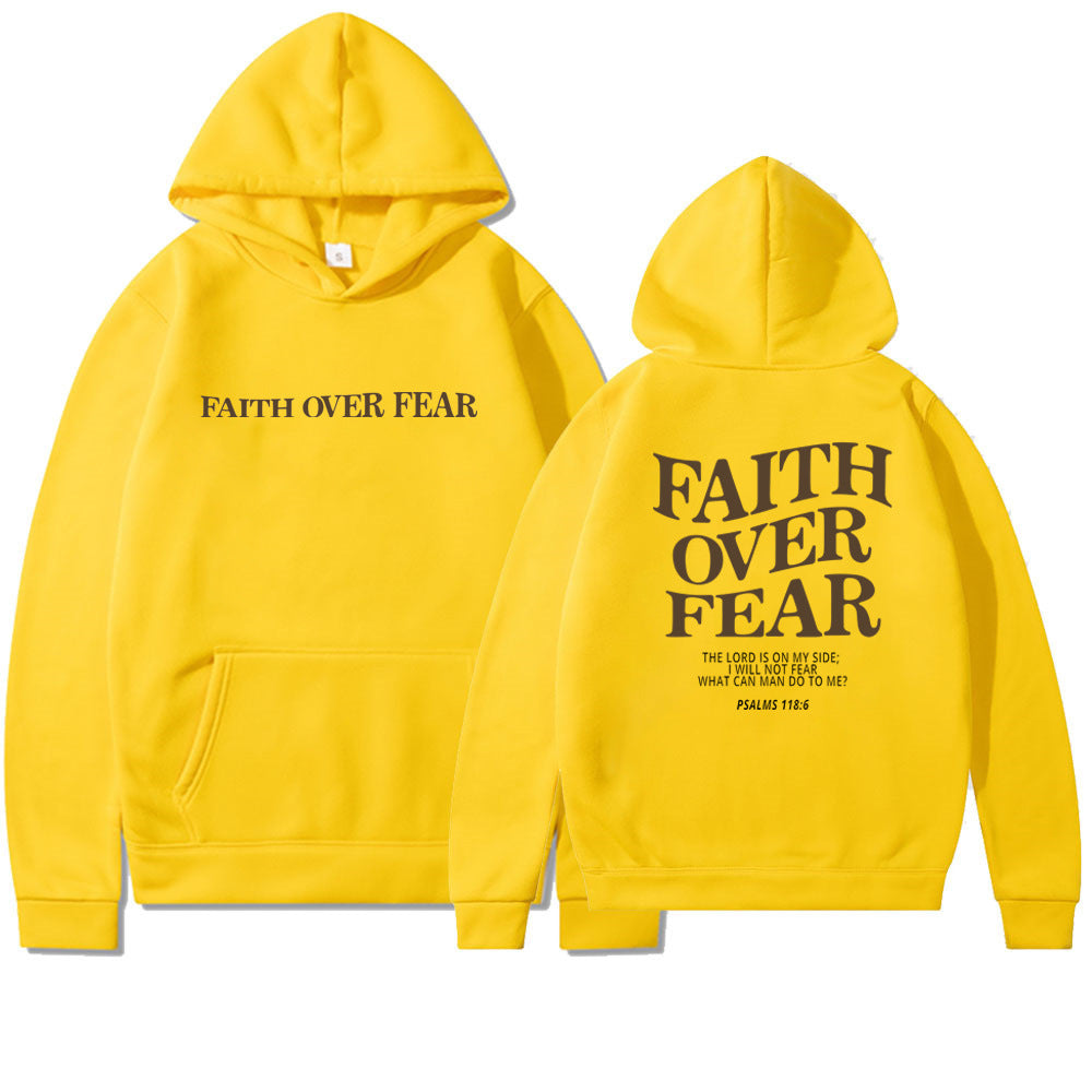 Geloof boven angst Christelijke hoodie Christelijke sweatshirt Jezus hoodie Trendy hoodie Bijbelvers shirt Unisex esthetische kleding Nexora Store