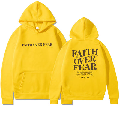 Geloof boven angst Christelijke hoodie Christelijke sweatshirt Jezus hoodie Trendy hoodie Bijbelvers shirt Unisex esthetische kleding Nexora Store