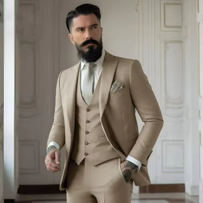 Heren Slim Fit Effen Kleur Business Pakset Nexora Store