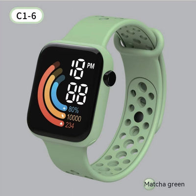 Kinderhorloge Regenboog Digitaal Display Klein Vierkant LED Nexora Store