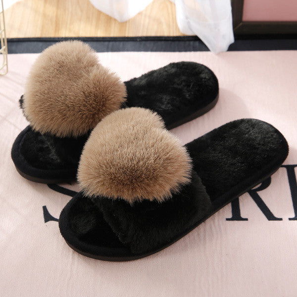 Pluche pantoffels voor dames in dwarsdoorsnede om warm te blijven Nexora Store