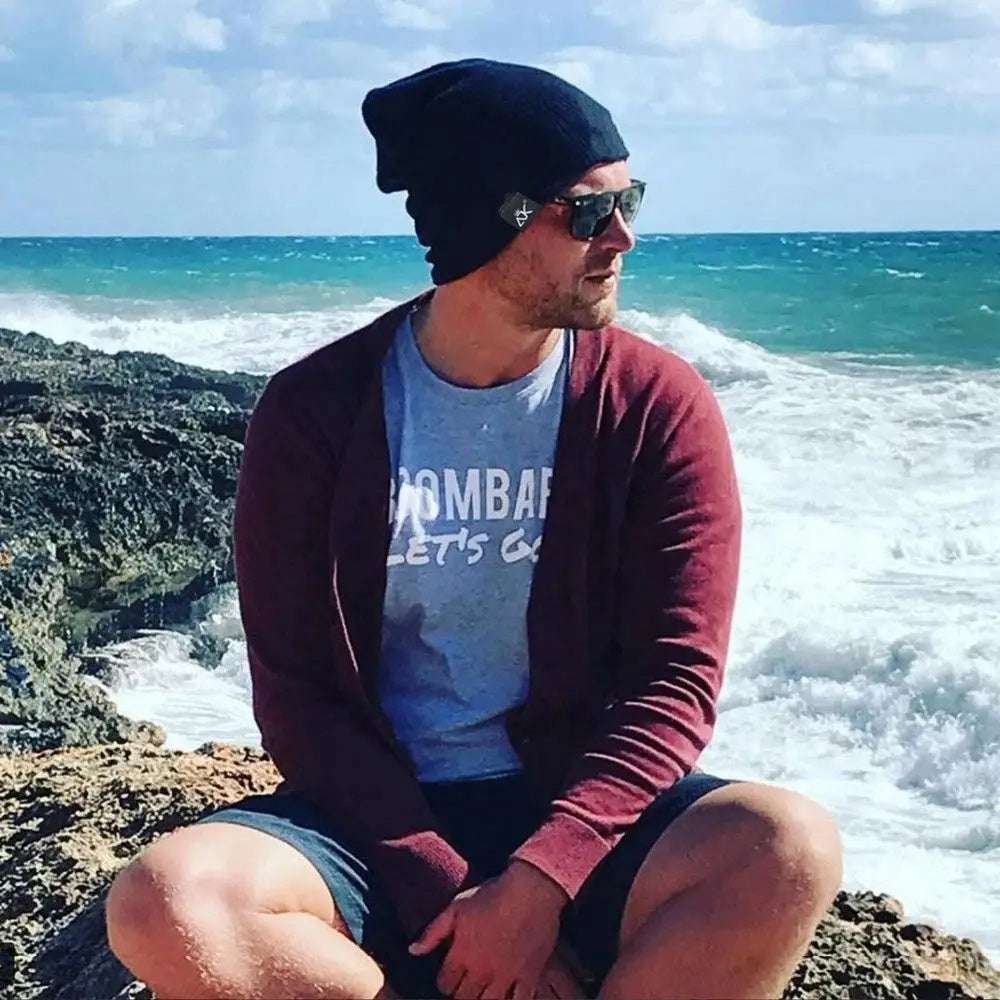 Unisex modieuze gebreide muts, winter wollen elastische muts voor buiten fietsen, kamperen, reizen winter muts acryl gebreide mutsen voor mannen vrouwen Ritchy's Shop