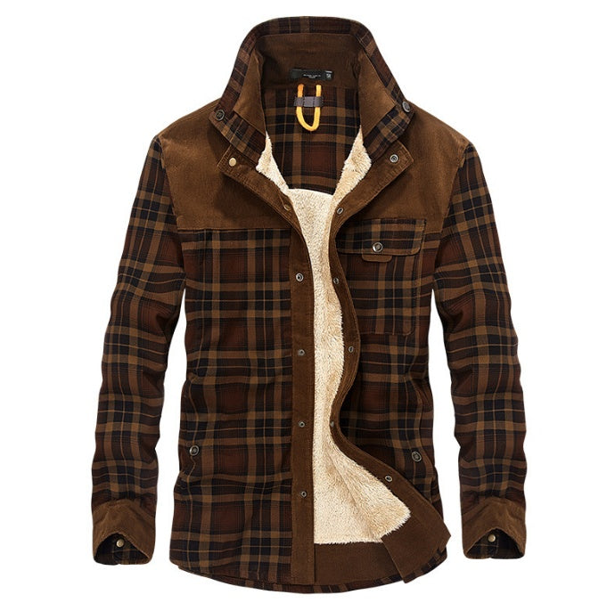 Winterjas Heren Dikke Warme Fleece Jassen Jassen Puur Katoen Geruite Jas Militaire Kleding Ritchy's Shop