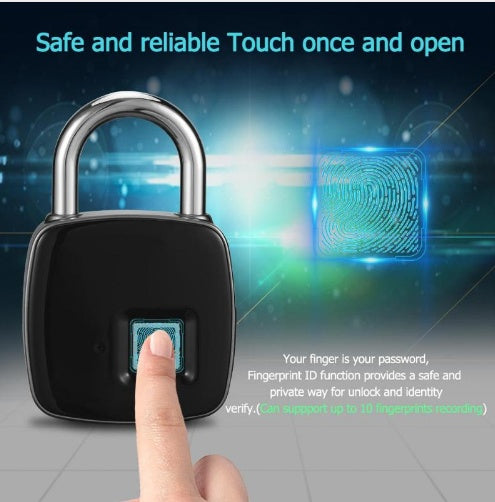 Vingerafdruk hangslot slim slot anti-diefstal deurslot buitendeur hangslot bagage slot vingerafdruk hangslot Ritchy's Shop