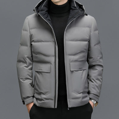 Dikke donsjas heren korte afneembare muts warm Nexora Store