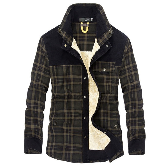 Winterjas Heren Dikke Warme Fleece Jassen Jassen Puur Katoen Geruite Jas Militaire Kleding Ritchy's Shop