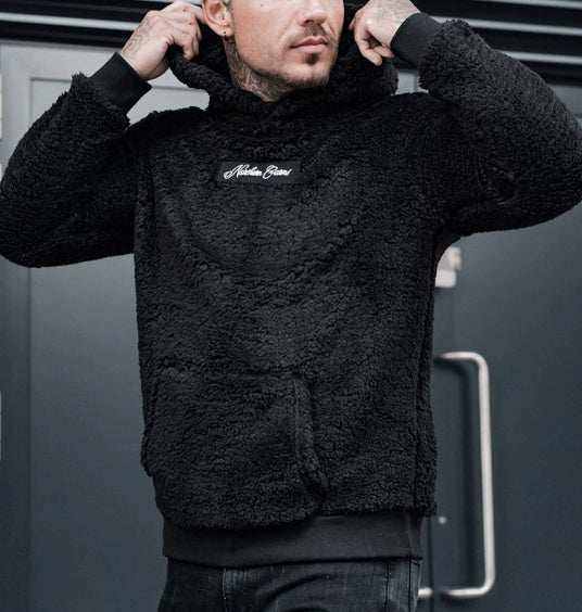 Men's Plush Hoodies Sweatshirt With Big Pocket Fashion Long-sleeved Pullover Hooded Top Solid Clothing Nexora Store