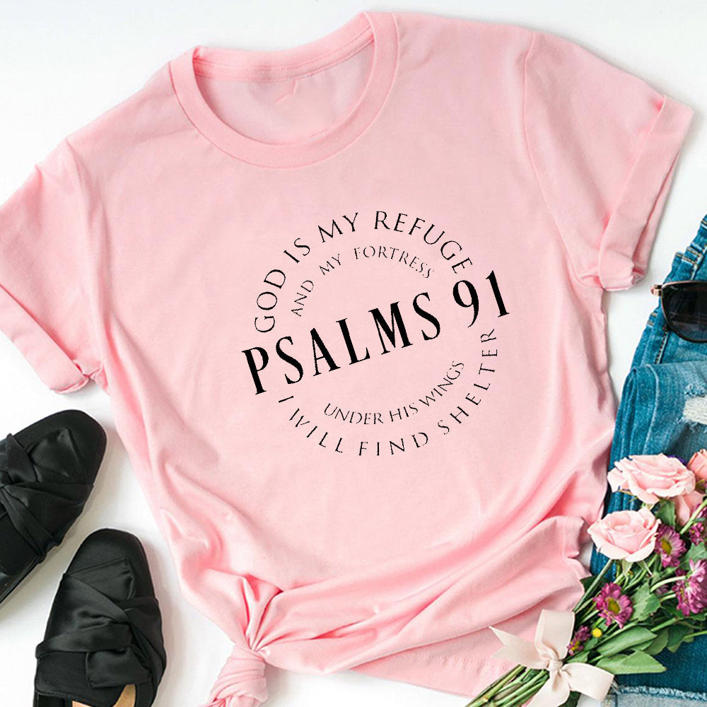 God Is My Refuge Psalms 91 Christian T Shirts Nexora Store