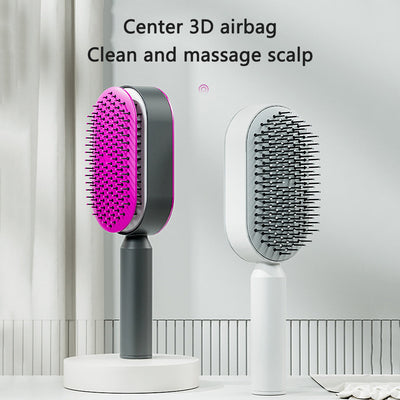 Zelfreinigende haarborstel voor vrouwen, één-toets reiniging, haaruitval, airbagmassage, hoofdhuidkam, antistatische haarborstel Nexora Store