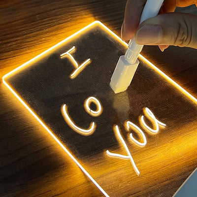 Creative Note Board Creative Led Night Light USB Message Board Holiday Light With Pen Gift For Children Girlfriend Decoration Night Lamp Nexora Store