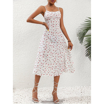 Nieuwe jurk met stippenprint en jarretels, zomerse sexy splitjurken voor dameskleding Nexora Store