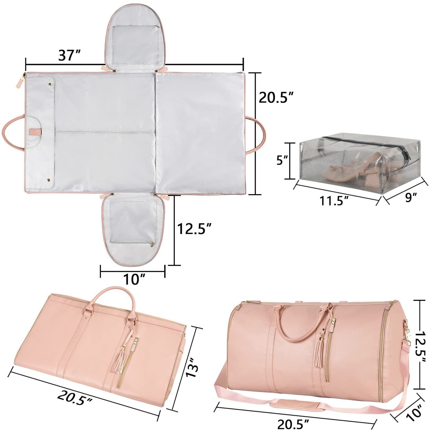 Grote reistas, dameshandtas, opvouwbare kledingtas, waterdichte kledingtassen Nexora Store