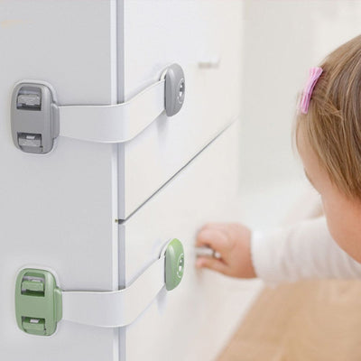 Veiligheidsslot voor baby's, anti-clip handdeur, kastsloten voor koelkast, ladekast, veilig slot voor kinderen, geen gereedschap of boren, kindveilige kastbeveiliging, ladedeursloten voor kastdeuren Ritchy's Shop