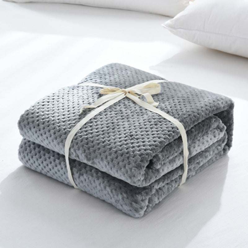 Household Simple Solid Color Coral Fleece Blanket Nexora Store