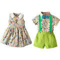 Schattige bloemen prinses shirt shorts tweedelig setje Nexora Store