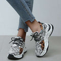Luipaardprint Sneakers Dames Veterschoenen Wandel- en Hardloopschoenen Sportschoenen Nexora Store