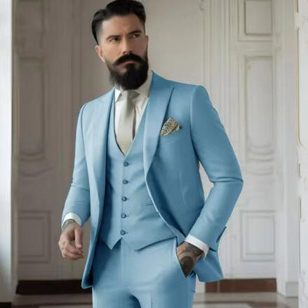 Heren Slim Fit Effen Kleur Business Pakset Nexora Store