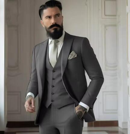 Heren Slim Fit Effen Kleur Business Pakset Nexora Store