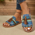 Platte sandalen met kwastjes voor dames Ritchy's Shop