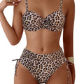 Bedrukte splitbandbikini met hoge taille, Europees en Amerikaans Nexora Store
