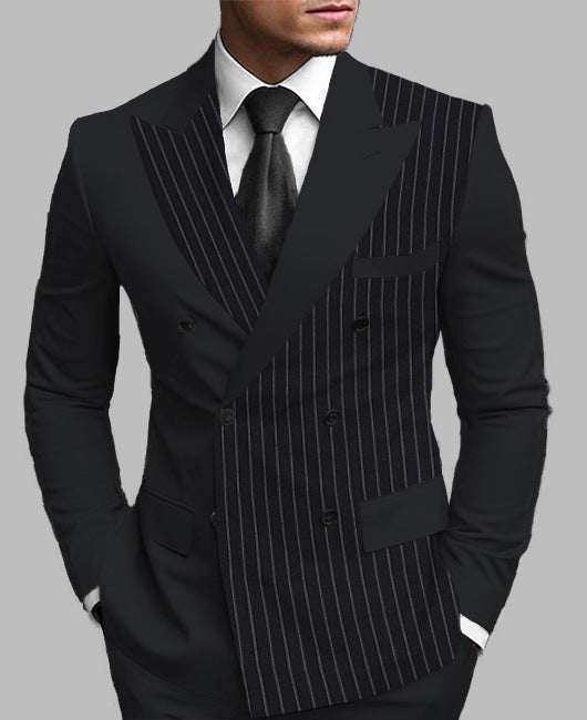 Nieuw bedrukt herenpakjasje met posterieure mediane split Nexora Store