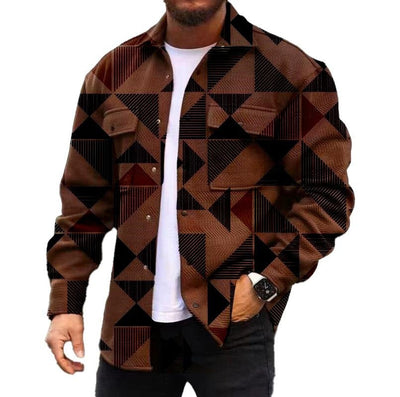 3D Digitaal Printen Jas Herfst Mode Casual Heren Jassen Overhemd Nexora Store