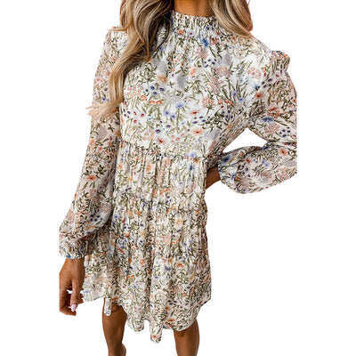 Losse jurk met hoge taille en bloemenprint Nexora Store
