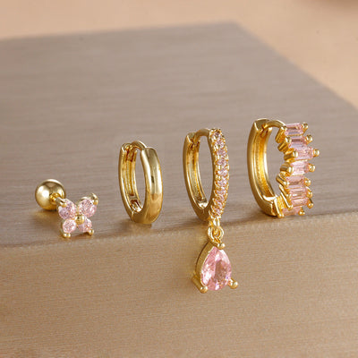 Diamond Butterfly Ear Ring Ear Clip Ear Studs Earring Set Nexora Store