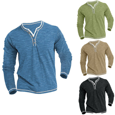 Comfortabel zacht stretch Henley shirt T-shirt Nexora Store