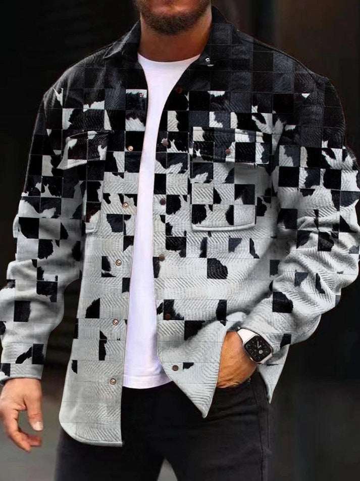 3D Digitaal Printen Jas Herfst Mode Casual Heren Jassen Overhemd Nexora Store