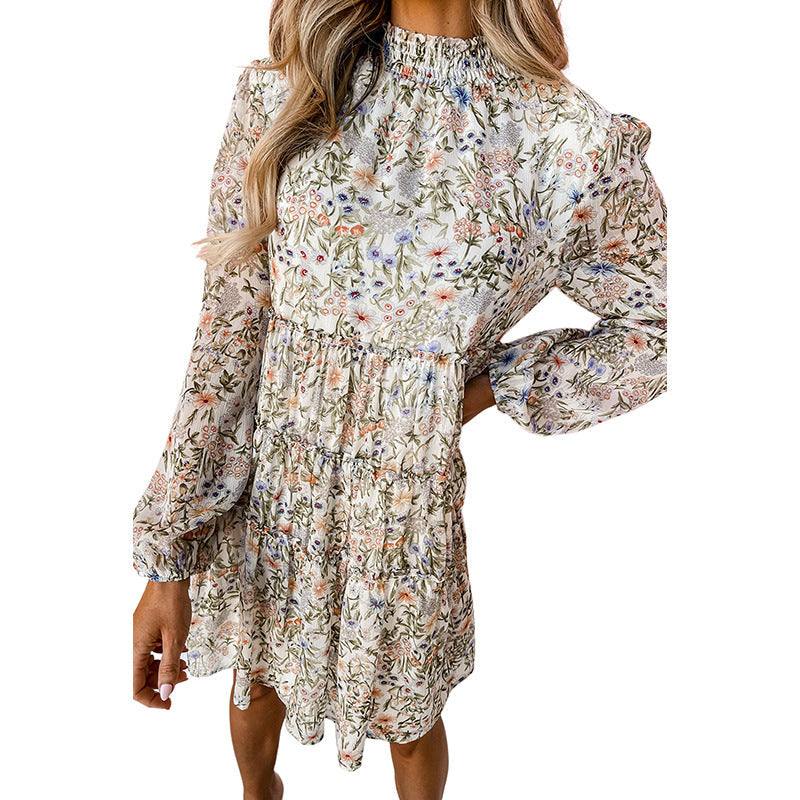 Losse jurk met hoge taille en bloemenprint Nexora Store
